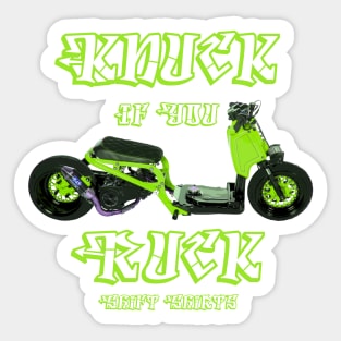 Shift Shirts Knuck If You Ruck – Ruckus Inspired Sticker